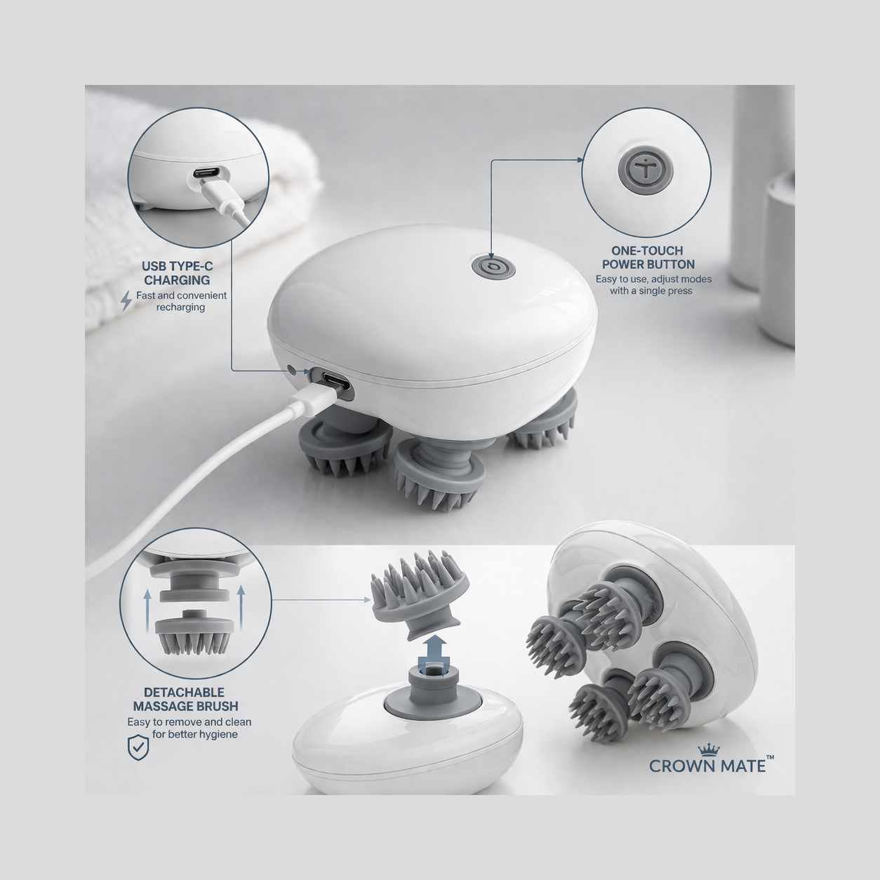 CrownMate Scalp Massager view 2