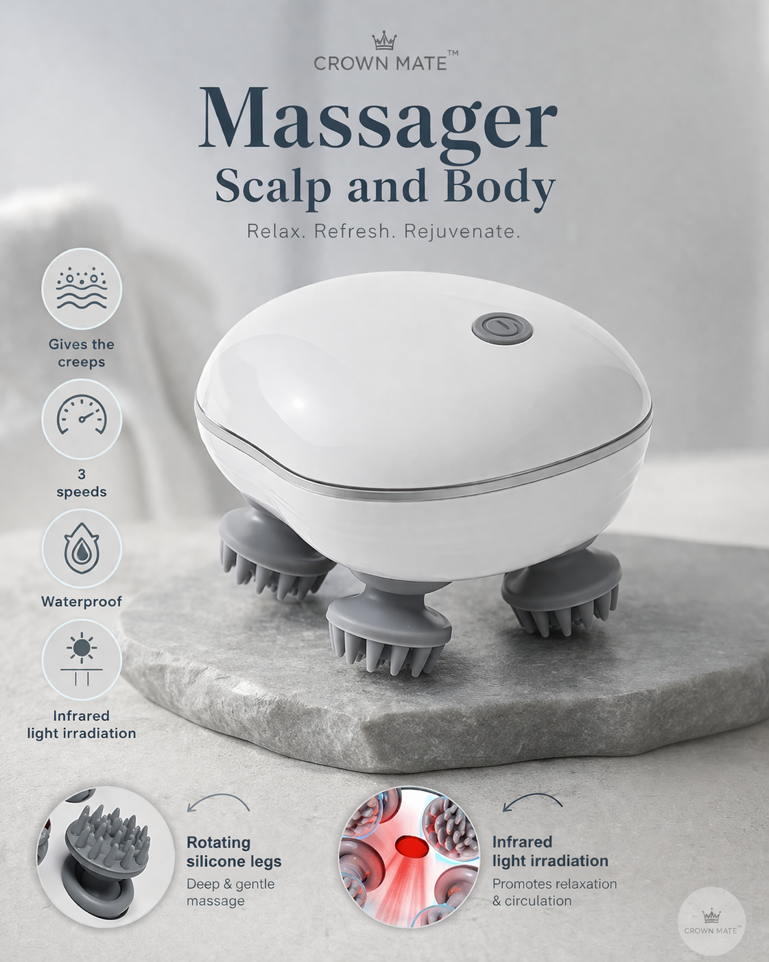CrownMate Scalp Massager view 3